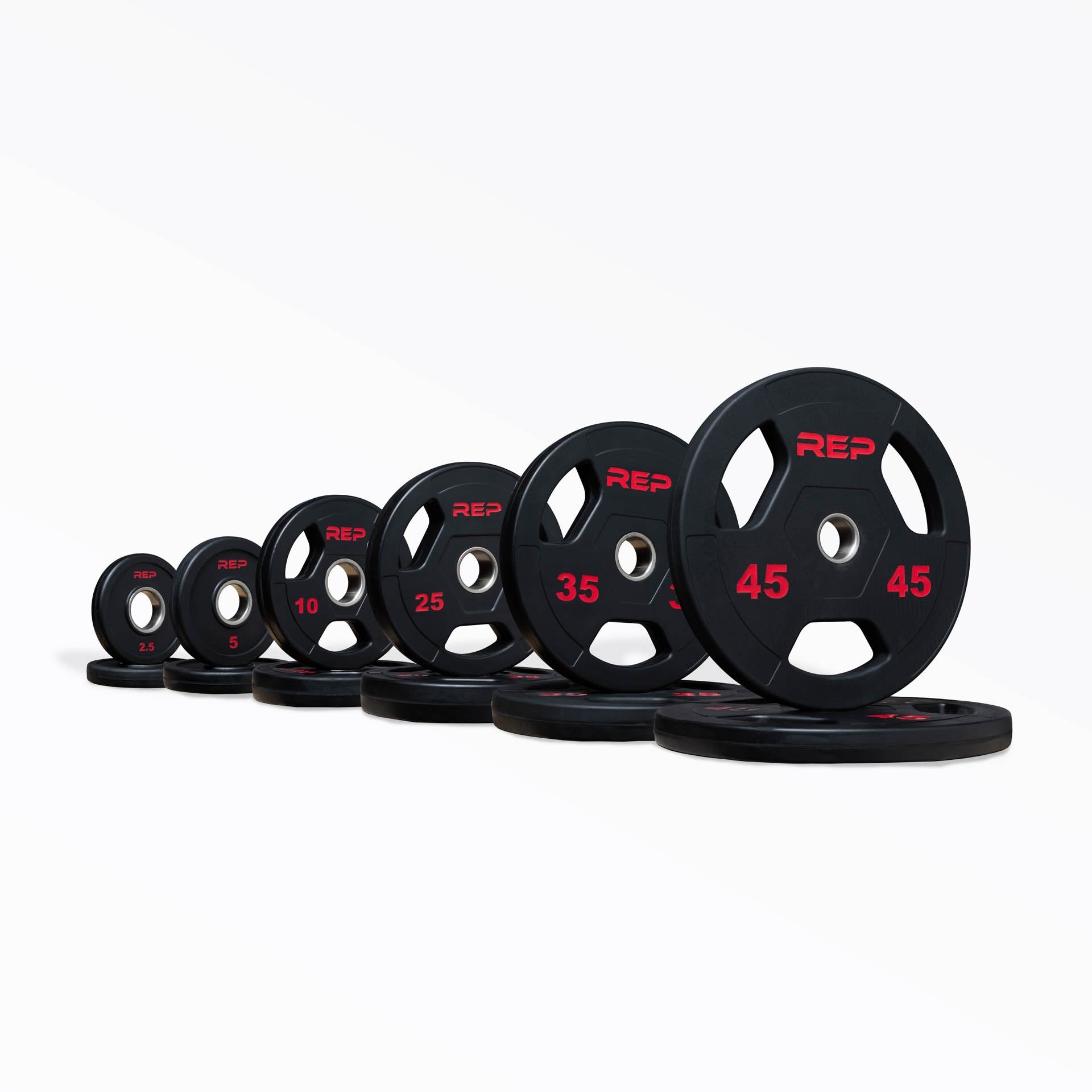 Rubber Grip Olympic Plate Set