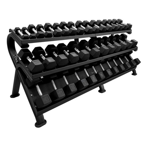 Rubber Hex Dumbbell Set (5-100 lb)